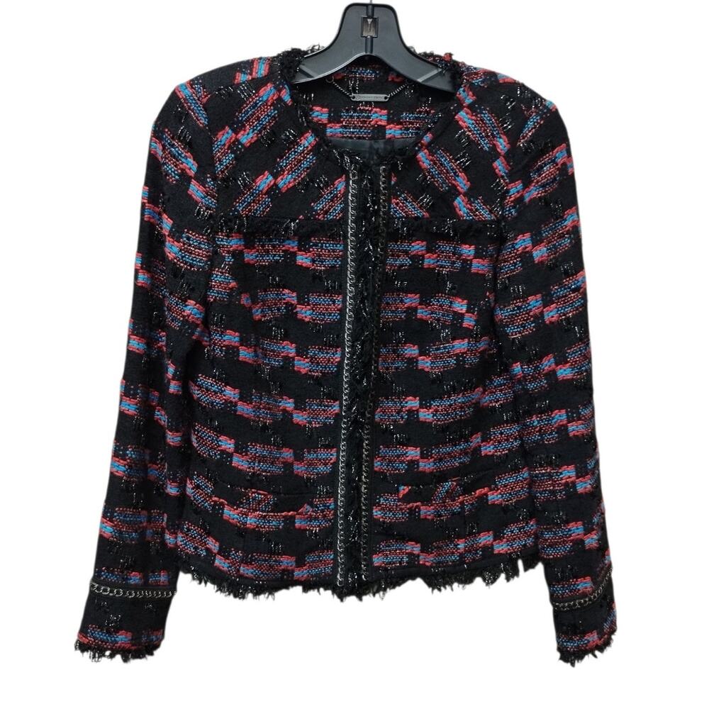 Trina Turk Womens Artsy Tweed Jacket Blazer 2 Preppy Academia Career Business